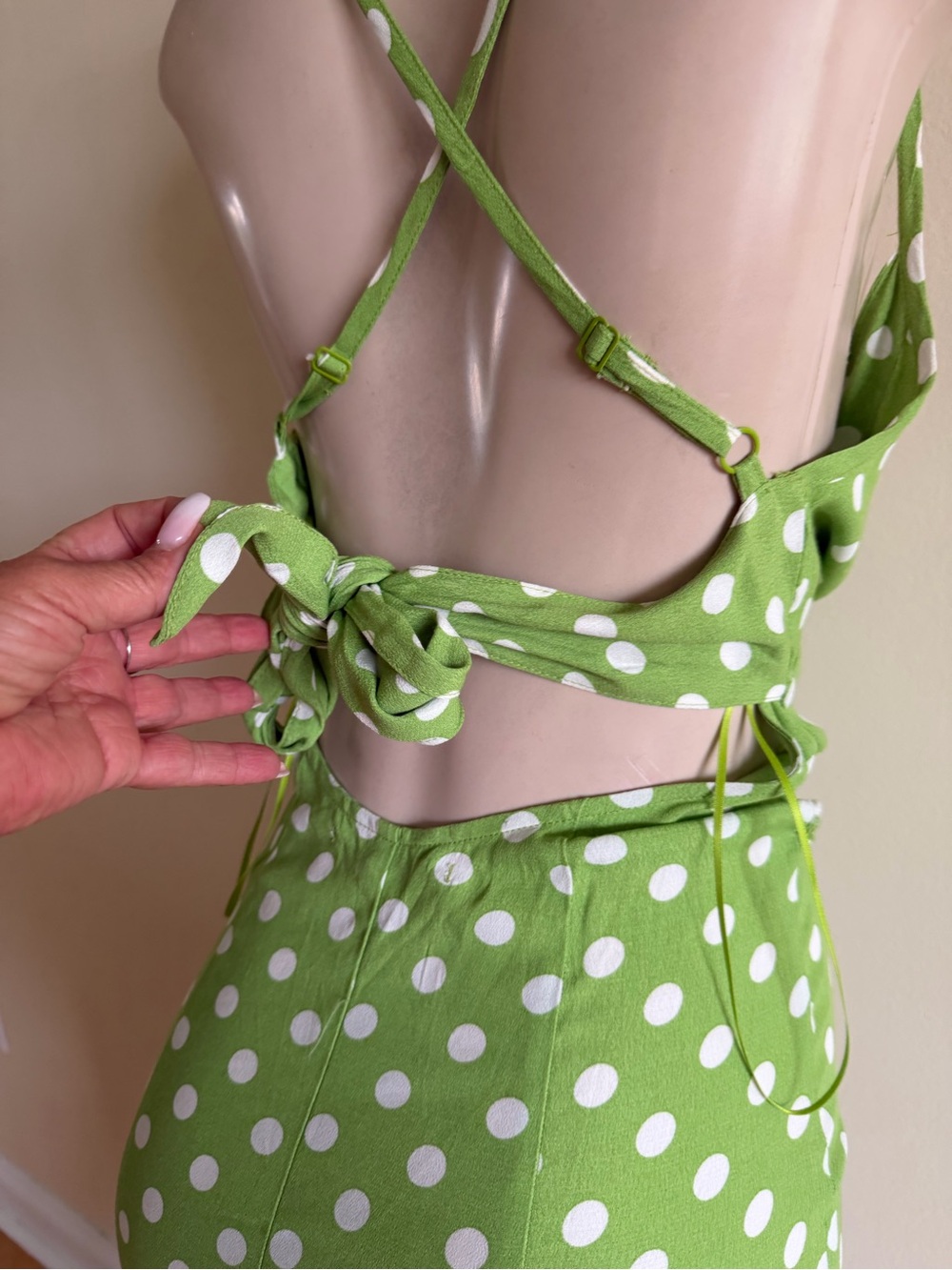 Green Polka Dot Dress - Picture 3 of 11